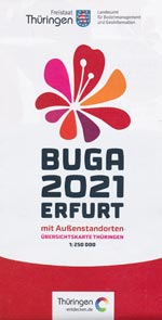 BUGA 2021 Erfurt mit Außenstandorten - Übersichtskarte Thüringen