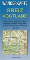 Wanderkarte Greiz Vogtland, grünes herz M 1:50.000