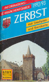Informations- & Kulturführer Zerbst mit Stadtplan 1992/1993